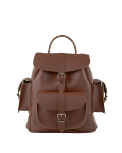 Grafea Leather Backpack - Chocolate Brown