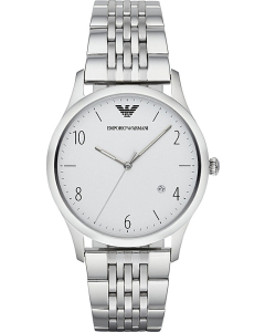 安普里奥 阿玛尼 Emporio Armani Men's 'Chronograph' Watch 男士 手表 - Silver/White Dial