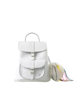 Grafea 'Flash' Leather Rucksack - White