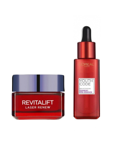 L'Oreal 欧莱雅 限量版小黑瓶精华30ml+复颜抗皱晚霜50ml
