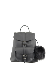 Grafea 'Fluffy' Leather Rucksack - Black