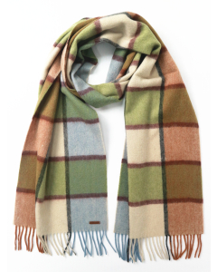 Hortons England 纯羊毛 格子 围巾 Hortons England 100% Lambswool 'Hexham' Scarf - Patch Check