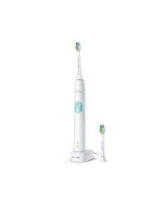 Philips - Sonicare ProtectiveClean 4300 HX6807/51 White w/ Mint Button and 2 Brush Heads