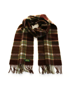  Glencroft 英伦 纯新 100%纯羊毛 羊绒 格子 围巾 棕色绿色 格子款 Glencroft 100% Premium Cashmere Scarf - Brown and Green Plaid