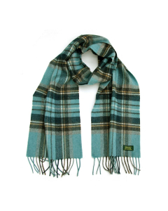  Glencroft 英伦 100%纯羊毛 羊绒 围巾 浅蓝色 格子款 Glencroft 100% Premium Cashmere Scarf - Pastel Blue