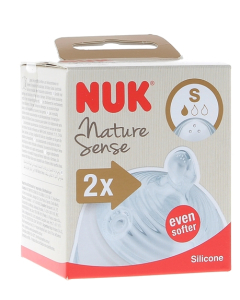 NUK 天然感应硅胶乳头BPA透明两件装