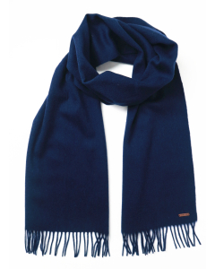 Hortons England 奥斯卡 羊毛围巾 深蓝色 Hortons England 100% Lambswool 'Oscar' Scarf - Navy