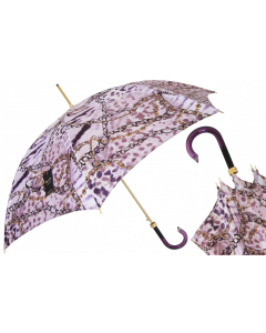 Pasotti 葩莎帝 紫色链条伞面 复古手柄 晴雨两用伞