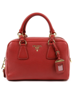 普拉达 Prada Vitello Daino 包包 - 红色