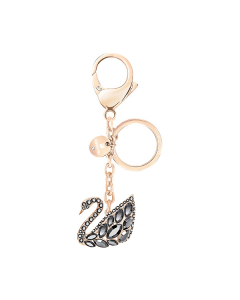 Swarovski施华洛世奇  Swan Lake手袋坠饰 - 深灰色镀玫瑰金色