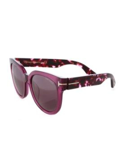 Tom Ford Leopard Print Sunglasses in Purple Front 