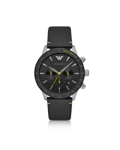 Emporio Armani 阿玛尼 三眼时尚经典皮带表商务石英男士手表 AR11325