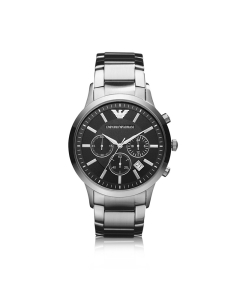 EmporioArmani 商务休闲银色钢带防水石英腕表 - AR2434