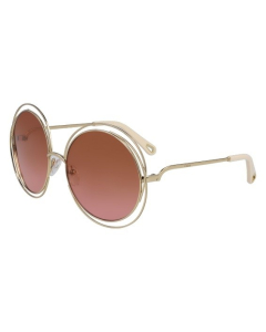 Chloé 蔻依 Carlina Gold Brick Rose 女士太阳镜 CE114SD 