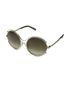 Chloé 蔻依 Isidora Gold Khaki 女士太阳镜 CE122S 750