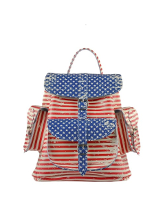 Grafea 'USA' Leather Backpack