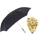 PASOTTI 葩莎帝 黑色伞面 金狮手柄 晴雨伞