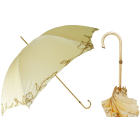 Pasotti 葩莎帝 刺绣伞金色手柄晴雨伞-香槟色