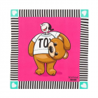 Moschino莫斯奇诺 橄榄玩具熊方块围巾 - 粉色