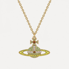 Vivienne Westwood 西太后 彩色玉石星球吊坠项链 Gold/ Peridot, Citrine