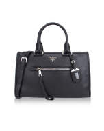 普拉达 Prada Vitello Phoenix Shoulder Bag 手提包 - Black