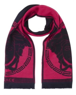 范思哲 Versace 百分百纯羊毛 围巾 红色