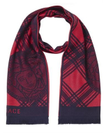 范思哲 Versace 百分百纯羊毛 围巾 红色