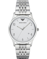 安普里奥 阿玛尼 Emporio Armani Men's 'Chronograph' Watch 男士 手表 - Silver/White Dial
