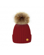 Hortons England 毛球帽 深红色 Hortons England Meribel PomPom Hat - Dark Red