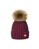 Hortons England  毛球帽 酒红色 Hortons England Meribel PomPom Hat - Burgundy