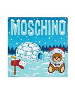 Moschino莫斯奇诺  雪屋主题围巾 - 浅蓝色