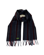  Glencroft  英伦 高级 100%羊毛 羊绒  深蓝红色 条纹款 围巾  Glencroft 100% Cashmere Premium Scarf - Navy and Red Stripe