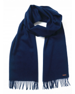 Hortons England 奥斯卡 羊毛围巾 深蓝色 Hortons England 100% Lambswool 'Oscar' Scarf - Navy