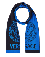 范思哲 Versace 羊毛围巾 蓝色