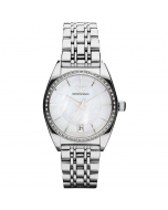 安普里奥 阿玛尼 Emporio Armani Ladies Watch 女士 手表 - Silver with Mother of Pearl