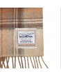 Heritage Traditions 经典100%羊毛双面格子图案拉绒羊毛围巾 Natural Stewart