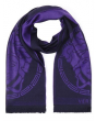 范思哲 Versace 百分百纯羊毛 围巾 紫色