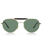 雷朋 双梁 绿色 经典系 太阳镜 Ray-Ban Aviator Double Bridge Sunglasses - Gold/Green RB3540 001 53-18