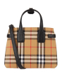 Burberry博柏利  The Baby Banner Vintage格纹拼皮女士两用单肩包手提包