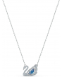Swarovski 施华洛世奇DANCING SWAN 蓝天鹅项链 蓝色 镀铑