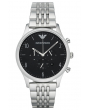 安普里奥 阿玛尼 Emporio Armani Men's 'Chronograph' Watch 男士 手表 - Silver/Black Dial