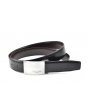 Clavin Klein CK LOGO扣100%纯皮黑色腰带 - 105cm