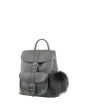 Grafea 'Fluffy' Leather Rucksack - Black