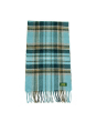 Glencroft 英伦 100%纯羊毛 羊绒 围巾 浅蓝色 格子款 Glencroft 100% Premium Cashmere Scarf - Pastel Blue