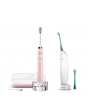 Philips 飞利浦 DiamondClean 粉色牙刷 2019 + 水牙线 AirFloss 白色绿色套装