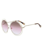 Chloé 蔻依 Carlina Gold Brown Rose 女士太阳镜 CE114SD 