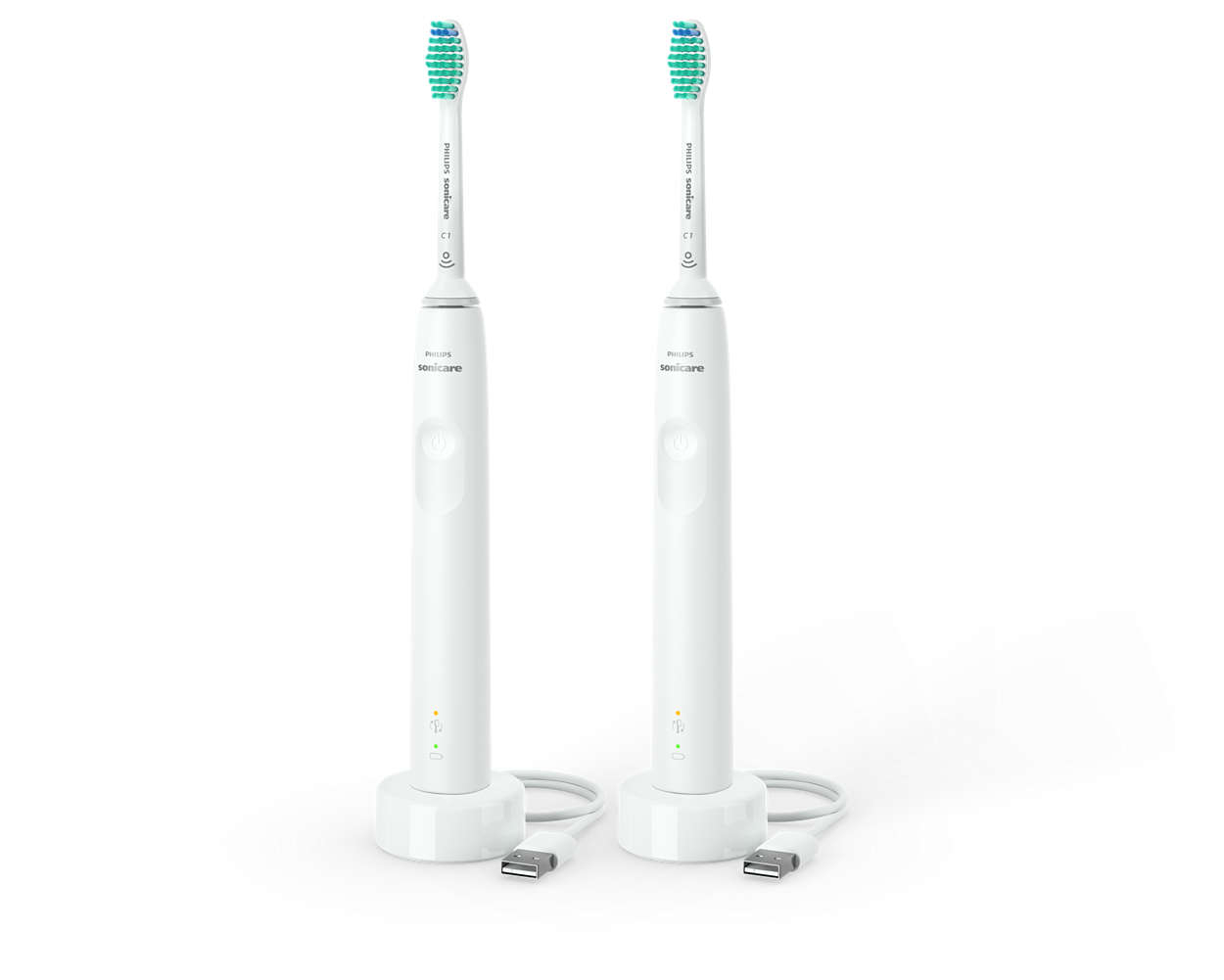 Philips 飞利浦3100系列钻石亮白牙刷2支套装 白色 HX3675/13
