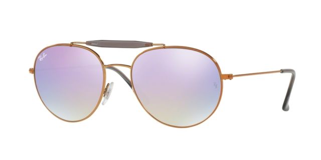  Ray-Ban雷朋飞行员系列双梁太阳镜（渐变反光镜片）RB3540 198/7X 53-18