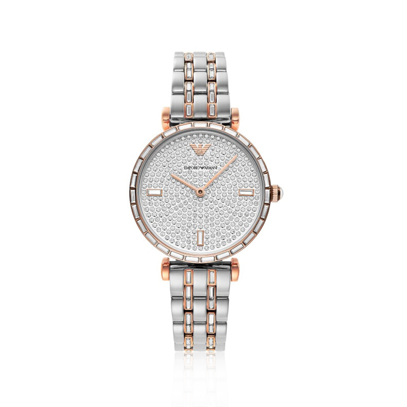 Emporio Armani 阿玛尼 满天星镶钻满钻轻奢女士石英表 - AR11293